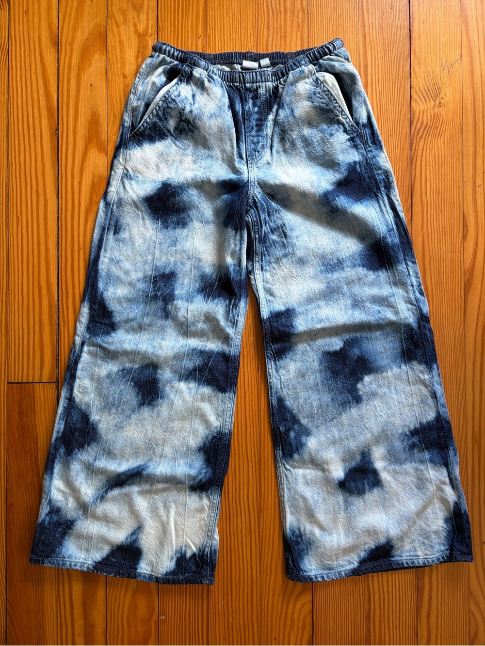 Super Fun Girls GAP Tie Dye Denim Wide Leg Jeans